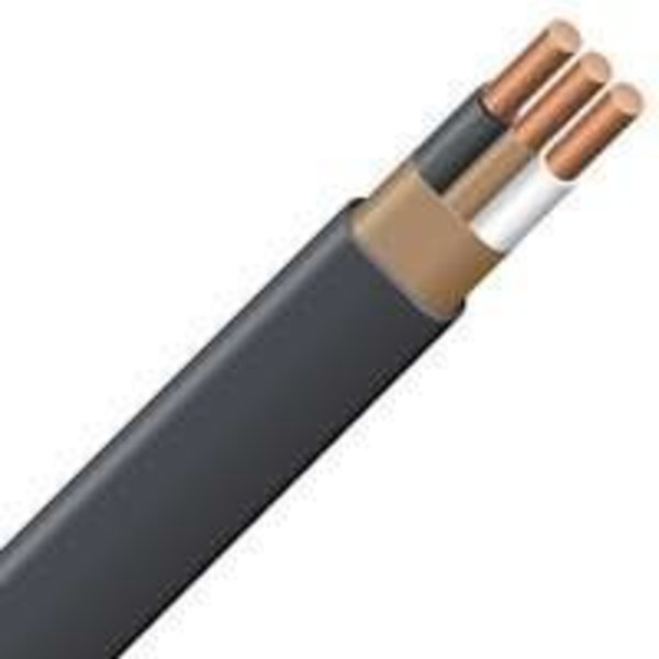 Southwire Southwire 8/2NM-WGX125 Type NM-B Sheathed Cable, 8 AWG, 125 ft L, Black Nylon Sheath 8/2NM-WGX125